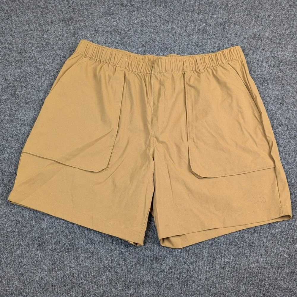 The North Face Mens Class V Belted Shorts Tan Utility Cargo Ripstop Large NWT